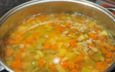 Erntedankgaben zur Suppe verarbeitet